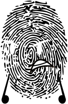 Fingerprint 4 - Fingerprint On The Wall (410x410), Png Download