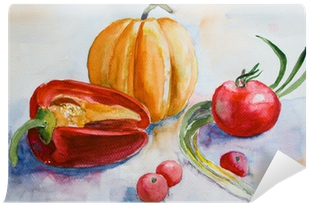 Watercolor Vegetables (400x400), Png Download