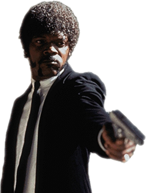 Samuel L Jackson Png Transparent Picture - Samuel L Jackson With A Gun (1024x820), Png Download