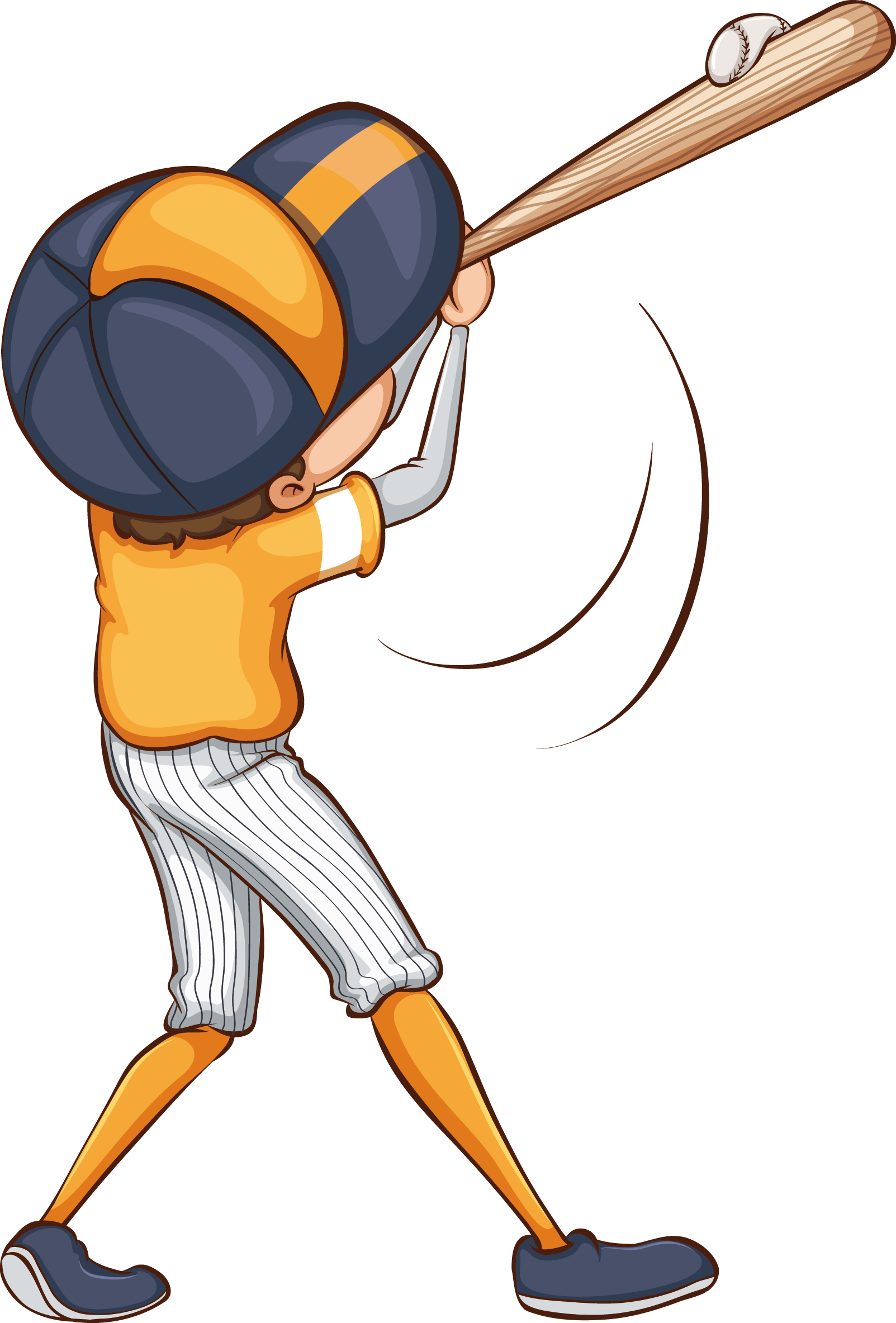 Baseball Bat Pitcher Clip Art - Hit Ball With Bat Clipart (1603x2367), Png Download