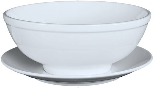 Middle Rim Soup Bowl And Saucer - Soup Bowl And Saucer (600x600), Png Download