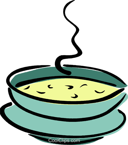 Bowl Of Soup Royalty Free Vector Clip Art Illustration - Animated Picture Of Soup (423x480), Png Download