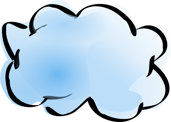 How To Set Use Blue And White Cloud Svg Vector (600x429), Png Download