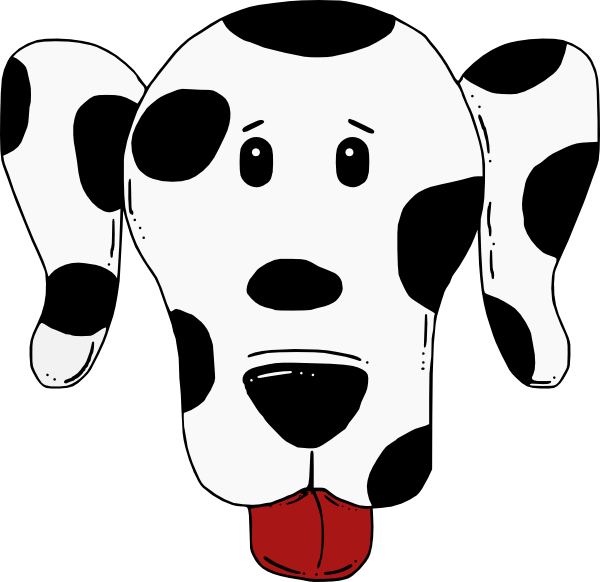 How To Set Use Cartoon Dalmatian Head Svg Vector (600x582), Png Download