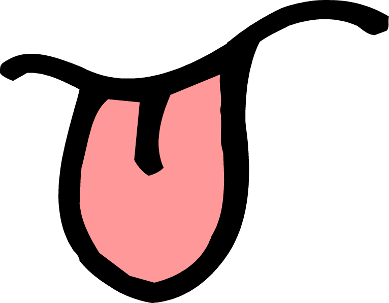 To Which I Say - Cartoon Tongue (766x597), Png Download