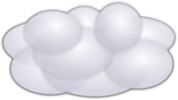 White Cloud Large Clipart - Clip Art (600x337), Png Download