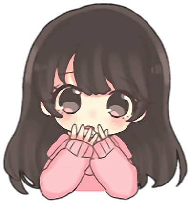 Kawaii Stickers Cute Sticker Chibi Adorable Png Anime - Anime (452x448), Png Download