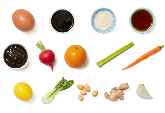 Sweet & Sour Vegetable Stir-fry With Fried Eggs & Peanuts - Frying (700x477), Png Download