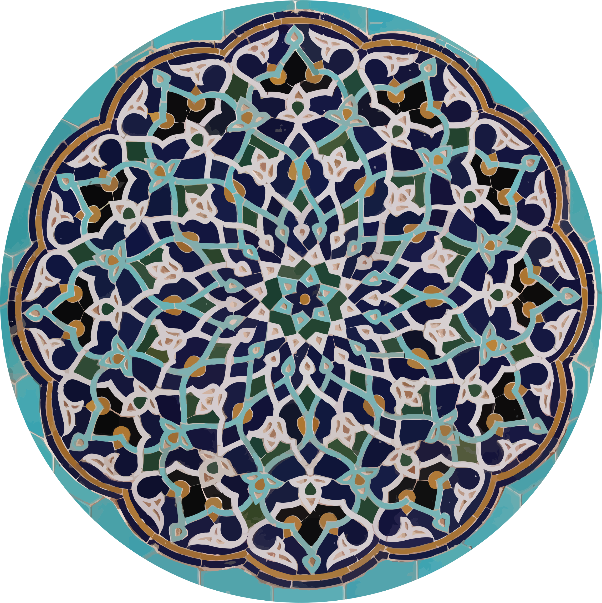 This Free Icons Png Design Of Geometric Islamic Tile (2290x2291), Png Download