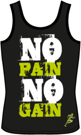 Singlet No Pain No Gain Front - เสื้อ No Pain No Gain (500x500), Png Download