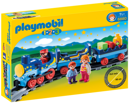 Playmobil 6880 Night Train With Track (500x350), Png Download