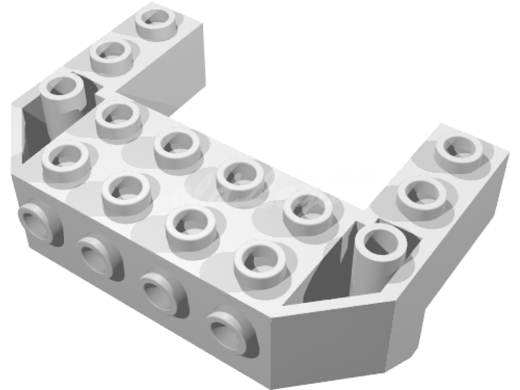 Train Front Sloping Base With 4 Studs - Construction Set Toy (1024x1024), Png Download