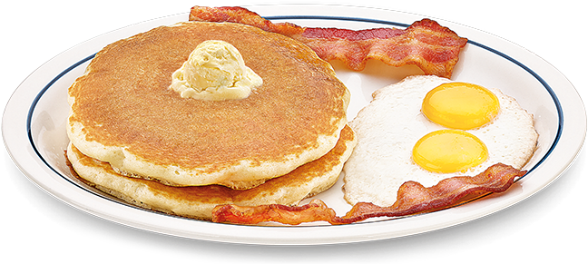 Ihop Englewood Nj - Eggs Bacon And Pancakes (720x481), Png Download