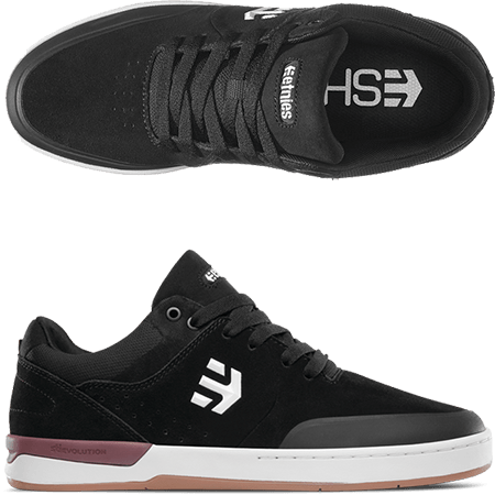 Prev - Etnies Marana Xt Black White Burgundy (450x450), Png Download