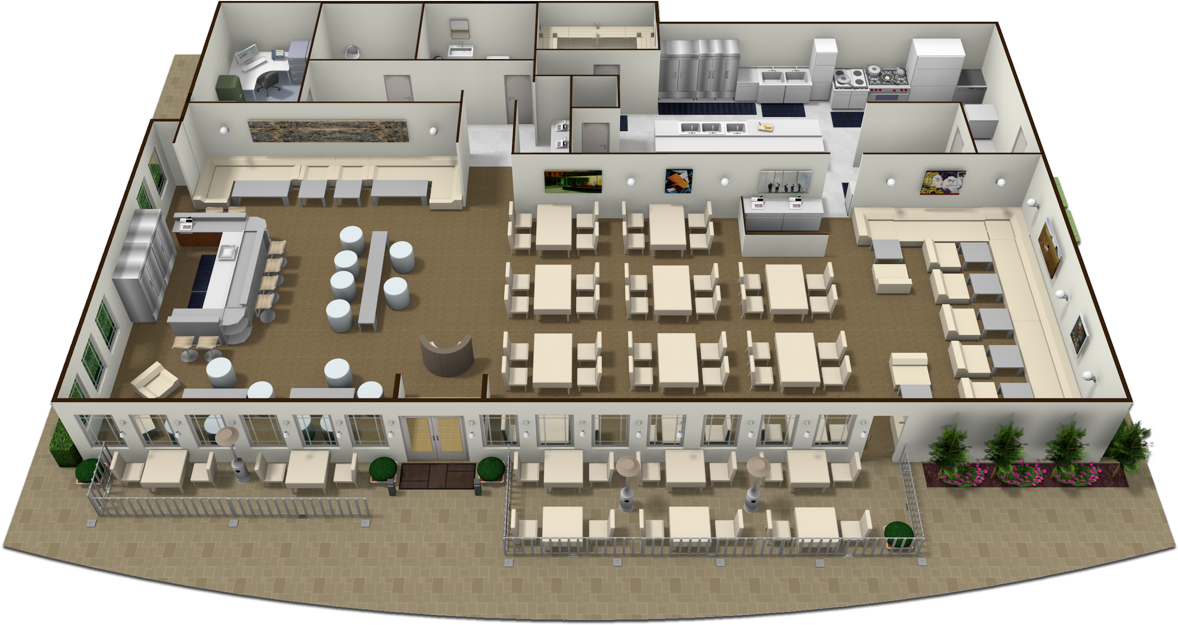 Null - Denny's Restaurant Floor Plan (2349x1281), Png Download