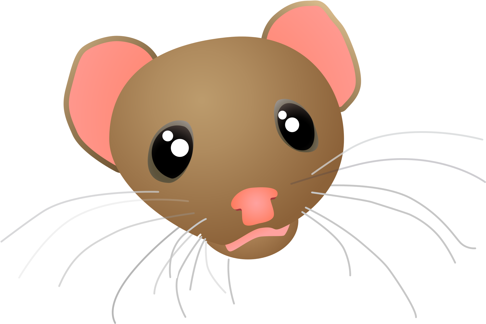 Open - Weasel Head Cartoon (2000x1320), Png Download