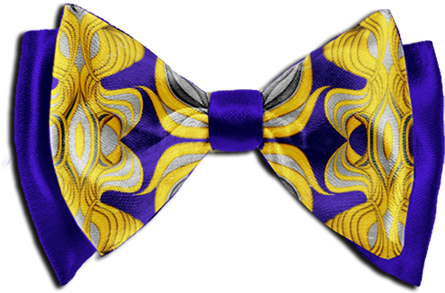 The Louis Customized For Client Bowties By Joe Avery - Royal Blue And Gold Bow Tie (500x333), Png Download