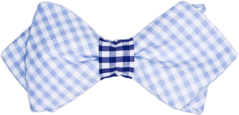 Boy's Light Blue & Navy Bow Tie - Bow Tie (1024x1013), Png Download
