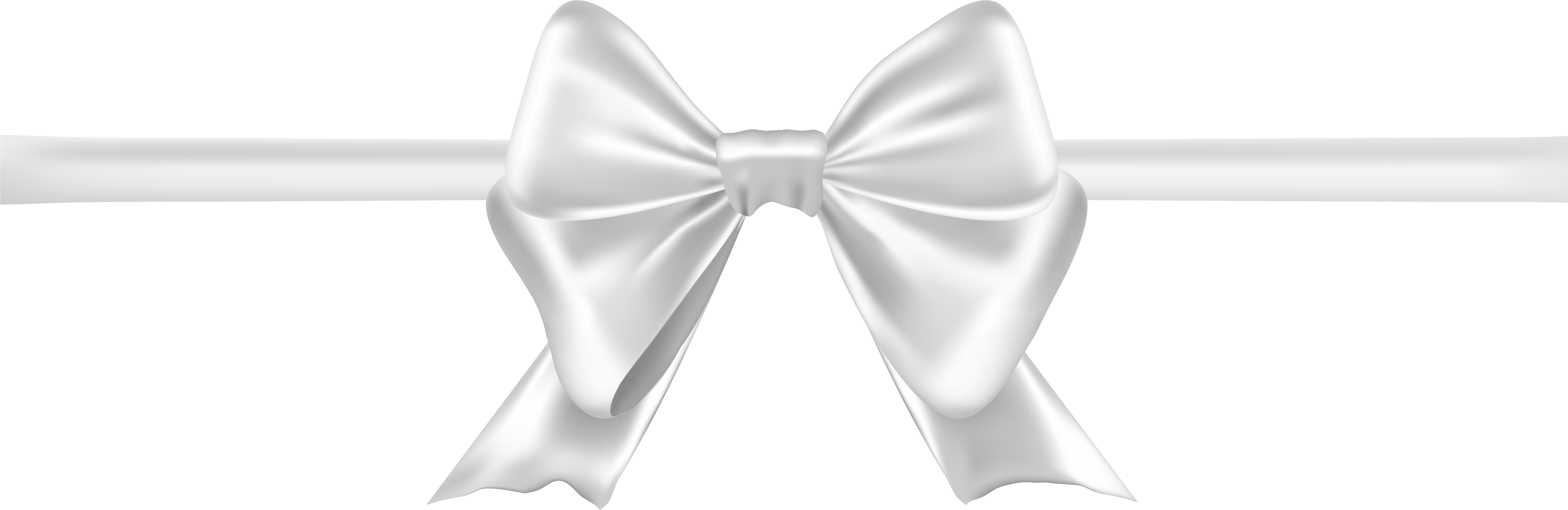 Download Transparent White Ribbon Bow Clipart Transparent PNGkit