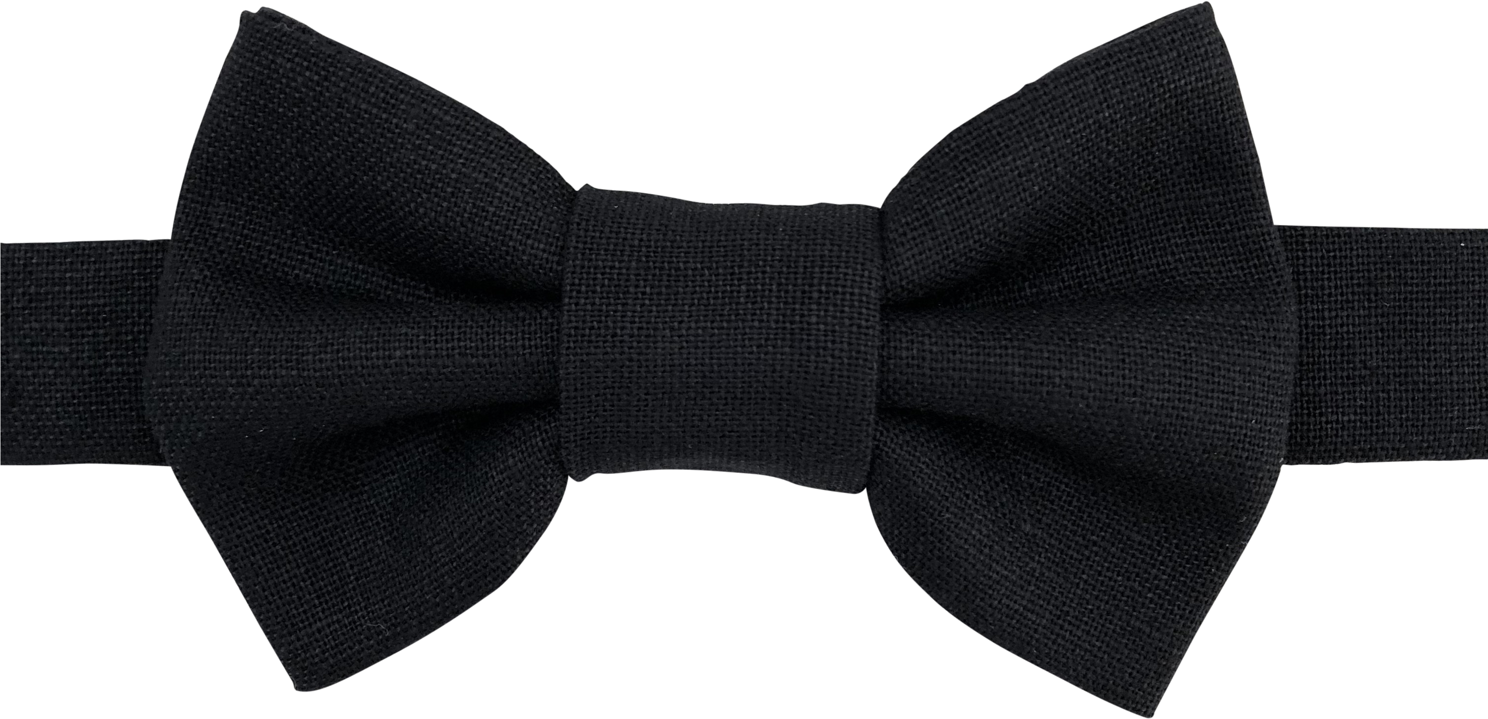 Image Of Black Linen Bow Tie - Necktie (3024x3024), Png Download