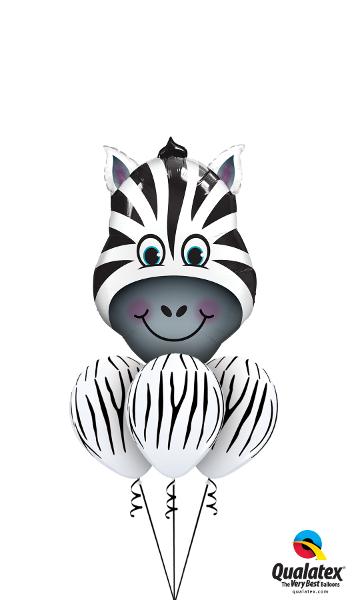 14" Airfill Only Zany Zebra - Mylar Balloons Foil (350x600), Png Download