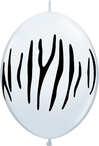 12" Qualatex Latex Quicklinks Zebra Print - Latex Balloons (600x600), Png Download