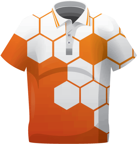 Hex Sublimated Polo Shirt - Polo Shirt Sublimation Design (450x476), Png Download