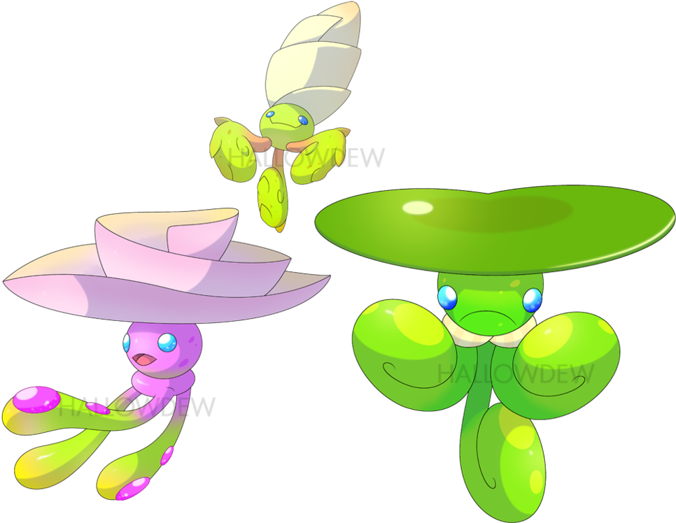 Lily Pad Pokemon By Hallowdew - Pokémon Sun And Moon (1019x783), Png Download