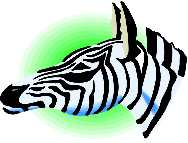 Zebra Clipart - Clip Art (750x568), Png Download
