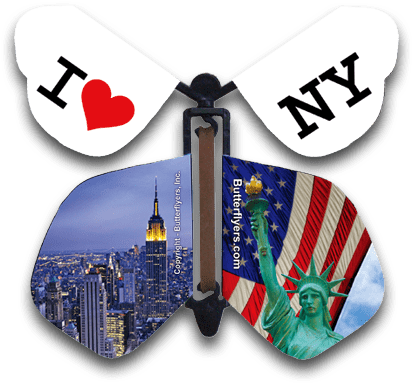 I Love New York Magic Flying Butterfly - I Love New York (450x415), Png Download