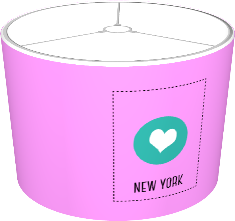 I Love New York - Lampshade (1348x1032), Png Download