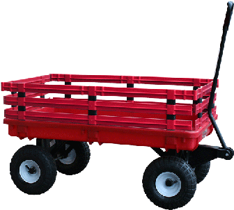 Wagon Png Image Background - Millside Industries 04795 20 In. X 38 In. Red Plastic (400x308), Png Download