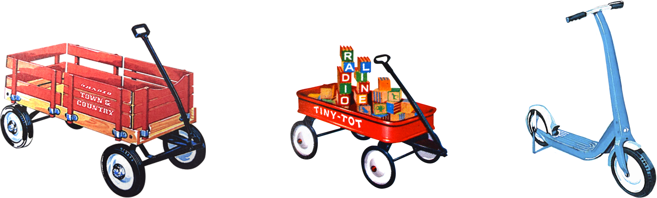 Town & Country - Radio Flyer (3204x790), Png Download