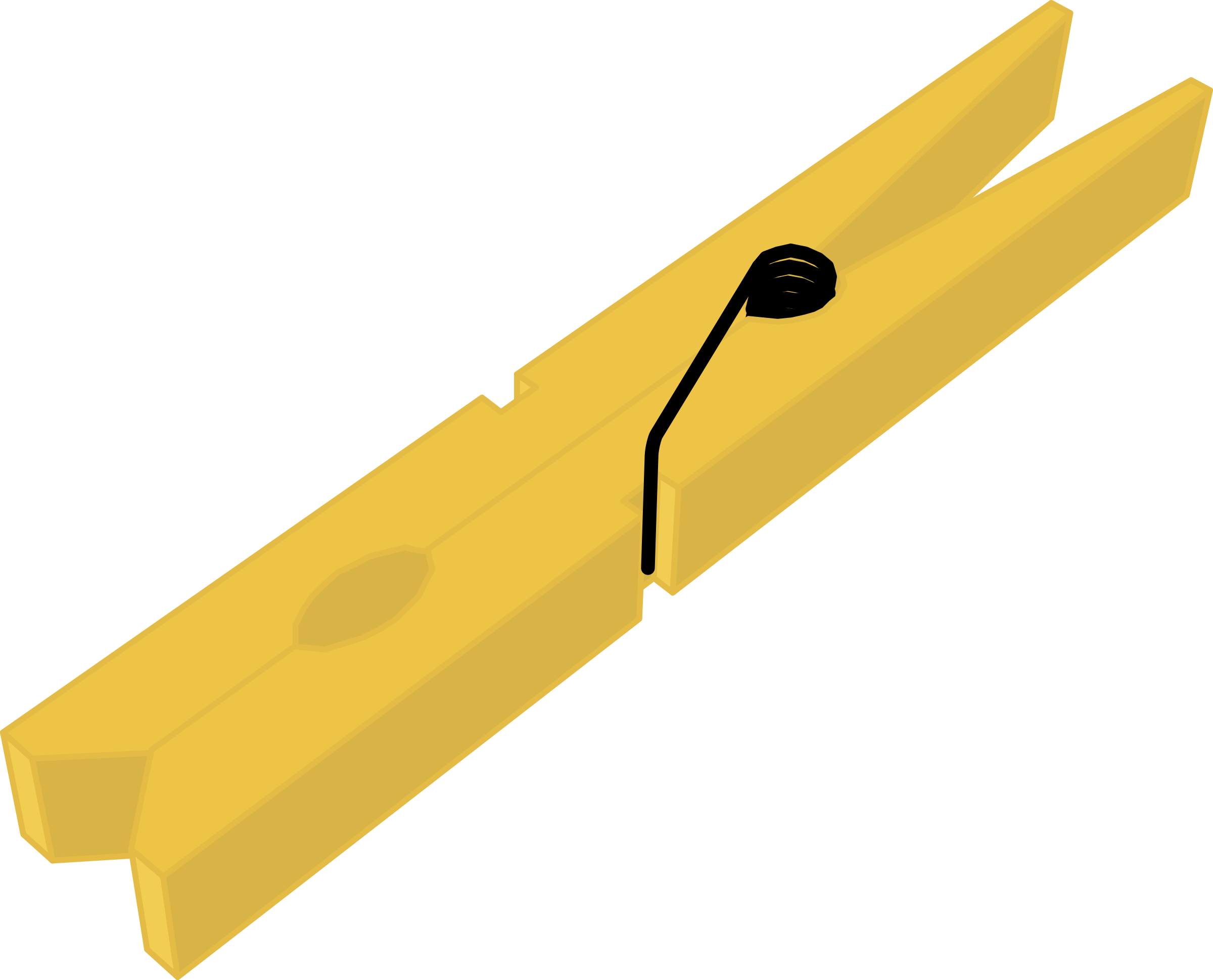 Clothes Peg Clipart Png - Pinza De Ropa Png (600x485), Png Download
