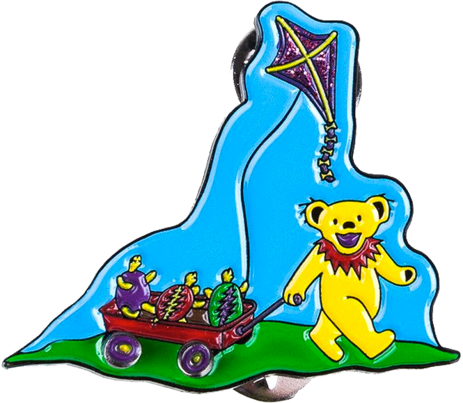 Grateful Dead Terrapin & Bear Red Wagon Pins - Grateful Dead Terrapin & Bear (700x700), Png Download