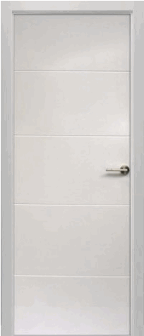 Puerta Lacada Modelo P8 Stripes - Puerta De Madera Blanco (475x475), Png Download