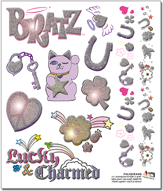 Temporary Tattoo With Glitter Effect - Bratz Watch/ Glass Set, New (400x400), Png Download