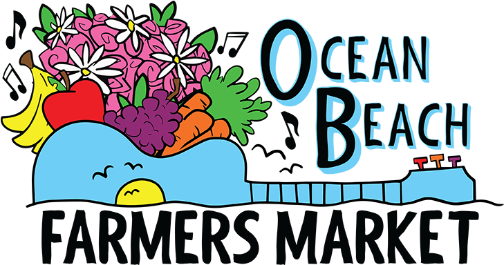 Farmers Market Logo With Transparent Background - Ocean Beach (768x423), Png Download