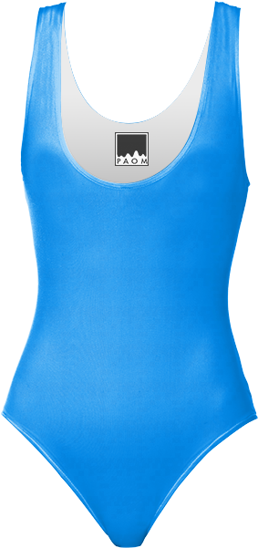 Boho Beach Ocean Blue Bodysuit Swimsuit By Marijke - Maillot (400x621), Png Download