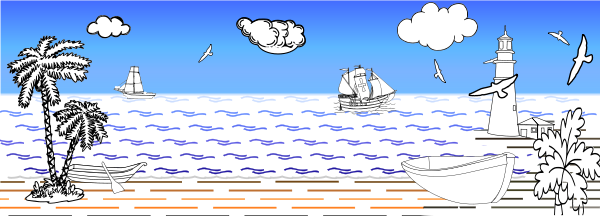 Costa Parallax Background Clipart Png - Portable Network Graphics (600x216), Png Download