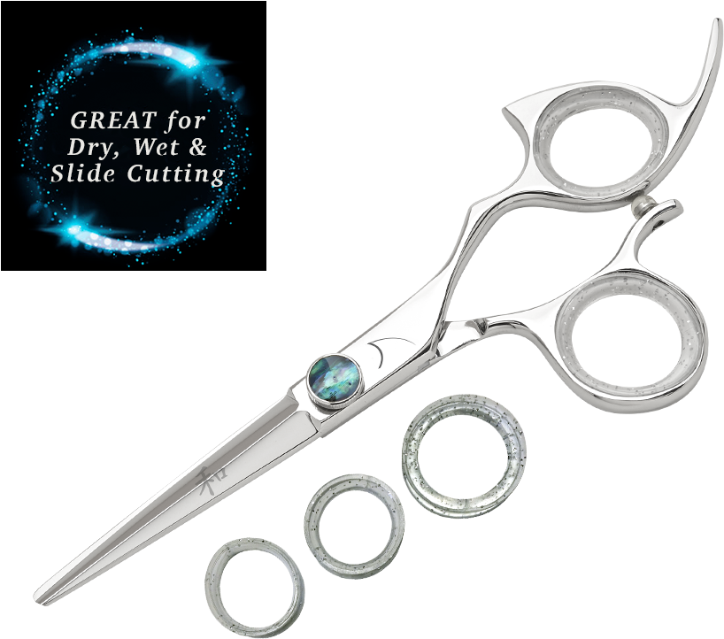 Right Hand Monarch Non-swivel Stainless Cutting Shear - Shark Fin Standard Shear Scissor Blue 5.5 Inch Non (900x900), Png Download