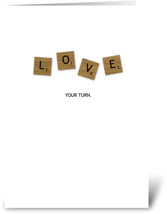 Scrabble Love Greeting Card - Love (700x792), Png Download