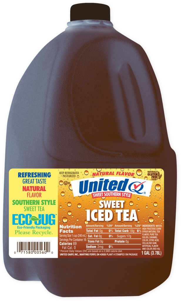Sweet Iced Tea - United Dairy Ice Tea (616x1024), Png Download
