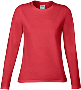 Gildan 76400l Premium Cotton Ladies Long Sleeve T-shirt - Shirt (480x480), Png Download