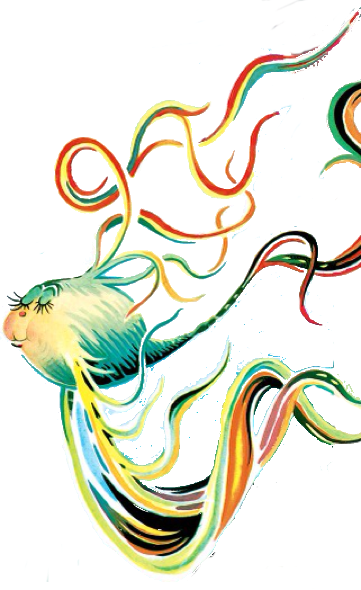 Flower Fish - Png - Dr Seuss Flower Fish (1255x2048), Png Download