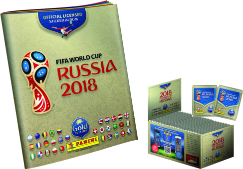 Fifa World Cup Russia 2018 Sticker Collection - Panini Rusia 2018 Gold (487x340), Png Download