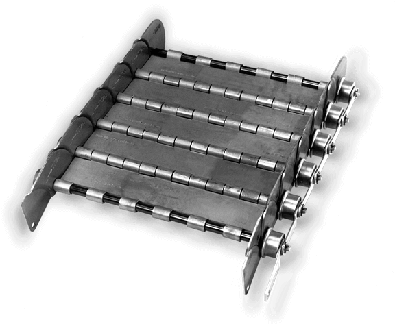 Slat Conveyor Chain - Hinged Steel Belt Type (600x472), Png Download