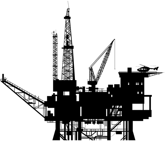 Oil Png Image Industrial With Background - Oil Rig Vector (624x624), Png Download