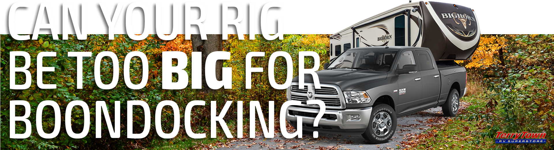 When We Get Asked, Can A Rig Be Too Big For Boondocking, - Dodge Ram Van (1920x537), Png Download