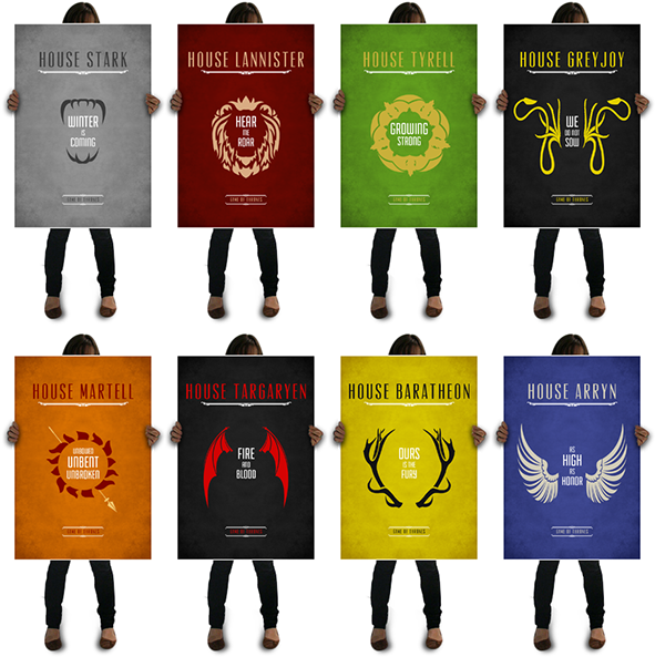 Game Of Thrones Minimalist Poster (600x610), Png Download